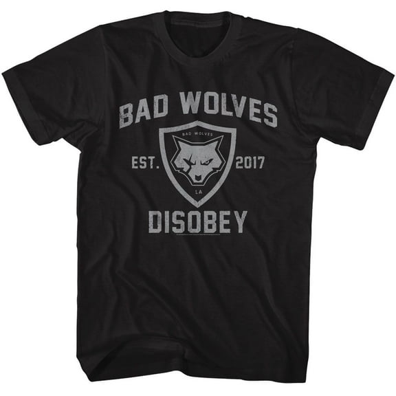 Bad Wolves Disobey Black Adult T-Shirt