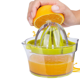 thumbnail image 1 of Exprimidor manual profesional exprimidor de frutas exprimidor de limas con recipiente 400ml, 4 en 1 apto para lavavajillas, mecanismo de filtro antigoteo de plástico, 1 of 6