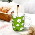 thumbnail image 3 of Yiaed Funny Sheep Doing Yoga Print Ceramics Coffee,Large Handle Design,Extra Large Tea and Coffee Cup for Office and Home Mugs, 3 of 6