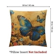thumbnail image 4 of Ullo0ord Beautiful Butterfly Pack of 2 Decorative Butterfly Throw Pillow Covers Cozy Modern Concise Soft Square Cushion Shams Cushion Covers for Bedroom Sofa Car  20x20in, 4 of 7