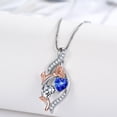 thumbnail image 3 of Taioiat Double Birthstone Necklaces for Women 18K Gold Plated Birthstone Rose Flower Jewelry Anniversary Valentines Day Mother's Day Birthday Gifts for Her Wife Girlfriend Mom, 3 of 7
