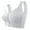 2# White, variant on 2026 Daisy Bras for Older Women No Underwire Front Closure Comfort Senior Wireless Snap Closing Bra Complexion 54