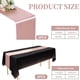 thumbnail image 2 of 6 Piezas Mantel Desechable Camino de Mesa de Oro Rosa Mantel Impermeable 137 x 275 cm Cubierta de Mesa y Camino de Mesa de Satén de 30 x 275 cm para Banquete de Boda, Base Negra JAMW Sencillez, 2 of 5