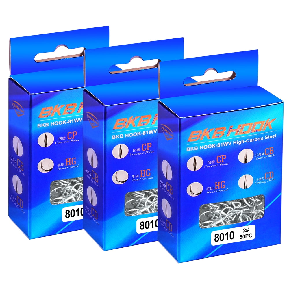 50pcs/lot Saltwater Fishing Hook Matte Tin Treble Hooks 2/0#-1/0#-1#-2#-4#-6#-8# High-Carbon Steel High Strength 3X Hooks