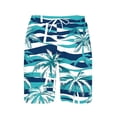 thumbnail image 6 of Men's Beach Shorts Printed Casual Athletic Shorts Elastic Waist Drawstring Side Pockets Quick Dry Lightweight Swim Trunks for Summer Vacation Beige XL, 6 of 6