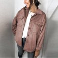 thumbnail image 2 of LYXSSBYX Women Long Sleeve Shacket Jacket Hot Sale Clearance Womens Winter Lapel Button Long Trench Coat Jacket Ladies Overcoat Outwear, 2 of 4
