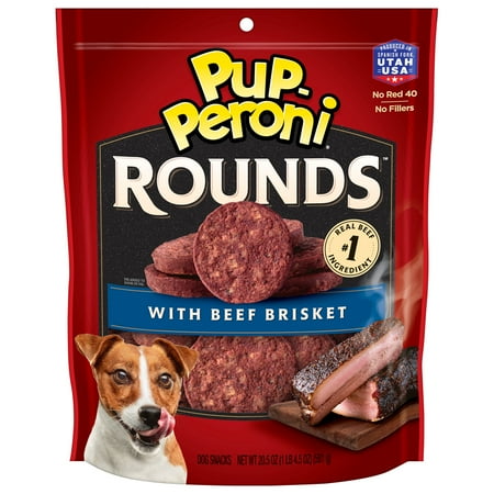 UPC: 0079100701797 | Pup-Peroni Rounds Dog Treats with Beef Brisket  20.5 oz. Bag
