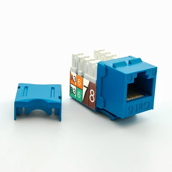 ACCL Cat.6 RJ45 110 Type Keystone Jack Blue, 1 Pack