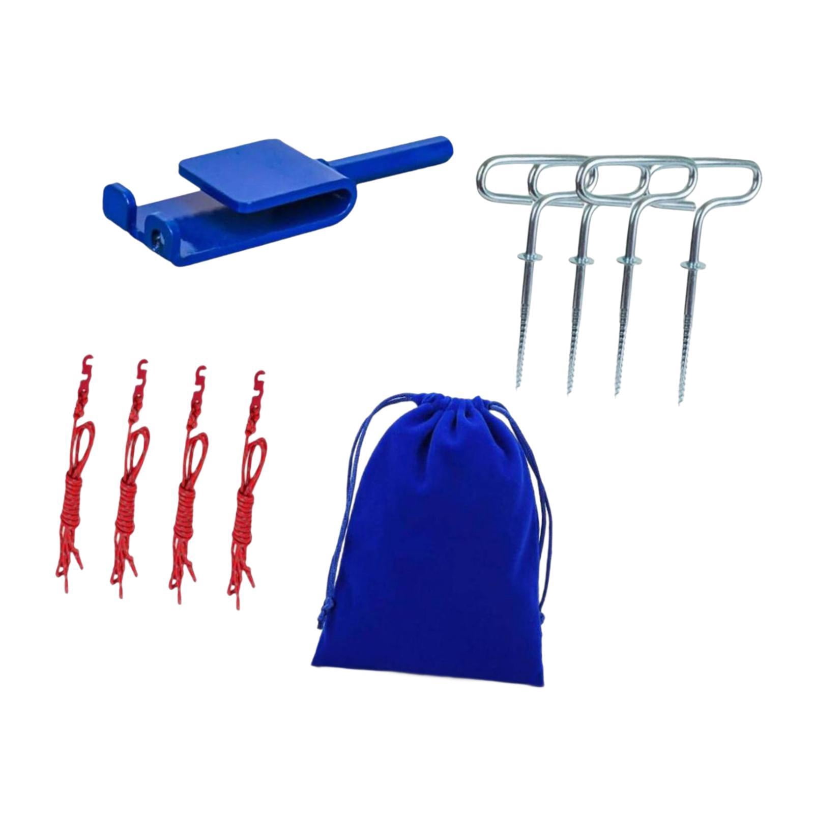 harayaa Ice Fishing Anchor Tool Metal Ice Anchor Drill Adapter for Ice Insert Sewing