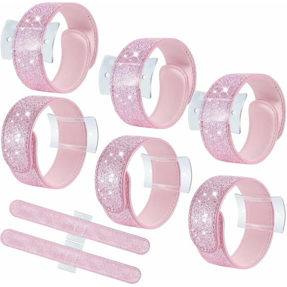 6 Pieces Slaplet Wrist Corsage Bracelets Wristlet Band Floral Corsage Slaplets Wedding Bracelets DIY Wrist Accessories for Bridesmaid Bridal Shower Party Prom