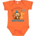 thumbnail image 3 of Inktastic Happy 1st Birthday Monkey Party Theme Boys or Girls Baby Bodysuit, 3 of 5