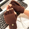 thumbnail image 5 of Ruanlalo Gloves,1 Pair USB Electric Gloves Double-sided Quick Heating Flip Half Finger Stretchy Cold Resistant Safe Autumn Winter Women Men Heated Writing Mittens for Indoor Outdoor, 5 of 6