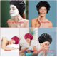 thumbnail image 4 of 2 Gorros de Satén para Dormir, Gorros de Satén Reutilizables, Gorros de Dormir para Mujer para Proteger el Cabello Rizado Largo y Corto (Negro, Rojo Vino) Sincero Electrónica, 4 of 5
