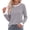 Grey, variant on Women Blouses Color Block Long Sleeve Shirts Pleated Fall Tops Fashion Dressy Blouses