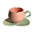 thumbnail image 2 of Joernso 1 Set Coffee Cup Ceramic Tulip Coffee Mug with Coaster Smooth Surface Heat-resistant Tea Cup for Home, 2 of 8