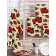 thumbnail image 2 of Beige Red Strawberry Kitchen Dish Towels for Drying Dishes Set of 4, Spring Floral Watercolor Summer Botanical Waffle Weave Microfiber Hand Tea Bathroom Towels Quick Dry & Absorbent Towel 15.7x23.6, 2 of 7