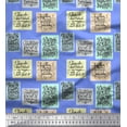 thumbnail image 1 of Soimoi Blue Modal Satin Fabric Motivational Quotes Text Fabric Prints By Yard 42 Inch Wide, 1 of 3
