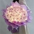 thumbnail image 1 of RBCKVXZ - Juego de 33 ramos de flores con mariposas y luces LED para regalar en cumpleaños y Navidad, para mujeres y niñas, decoración del hogar (liquidación en morado), 1 of 7