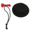 thumbnail image 4 of Conjunto de sombrero y pajarita para hámster, ajustable y cómodo, ideal para conejos, hámsteres y cobayas (sombrero negro y pajarita roja)., 4 of 14