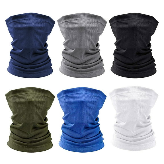 6pcs Breathable Sun UV Protection Face Cover, Dust Protection Neck Gaiter, Multi-Purpose Bandana Quick Dry Balaclava Cycling Scarf for Sports Outdoors