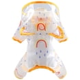 thumbnail image 4 of Pet Dog Transparent Hooded Raincoat with Ears Adjustable Rainbow Pattern Rain Coats Poncho Pet Accessories, 4 of 8