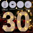 thumbnail image 3 of Letrero LED con números 30 para decoración de cumpleaños, 3 of 7