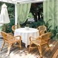 thumbnail image 4 of Outdoor Curtains for Patio Waterproof, Palm Leaves Tropical Outdoor Privacy Panels Grommet, Green Botanical Summer Green Ombre Blackout Outside Curtains for Porch/Cabana 54"x95", 2 Panels, 4 of 8