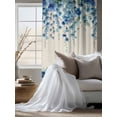 thumbnail image 4 of Sheer Curtains 63 Inch Length, Spring Blue Floral Semi Sheer Curtains Light Filtering Window Treatment, Farmhouse Weeping Floral Leaves Burlap Privacy Voile Drapes for Living Room Bedroom 52x63 Inch, 4 of 7