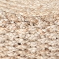 thumbnail image 5 of LR Home Sarahi Round Hand-Braided Natural Jute Indoor Pouf Ottoman, 10" H x 20" W, 5 of 5