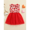 thumbnail image 4 of Qmyliery Little Girls Summer Dress, Sleeveless Heart Valentine High Waist Dress Gift, 4 of 7