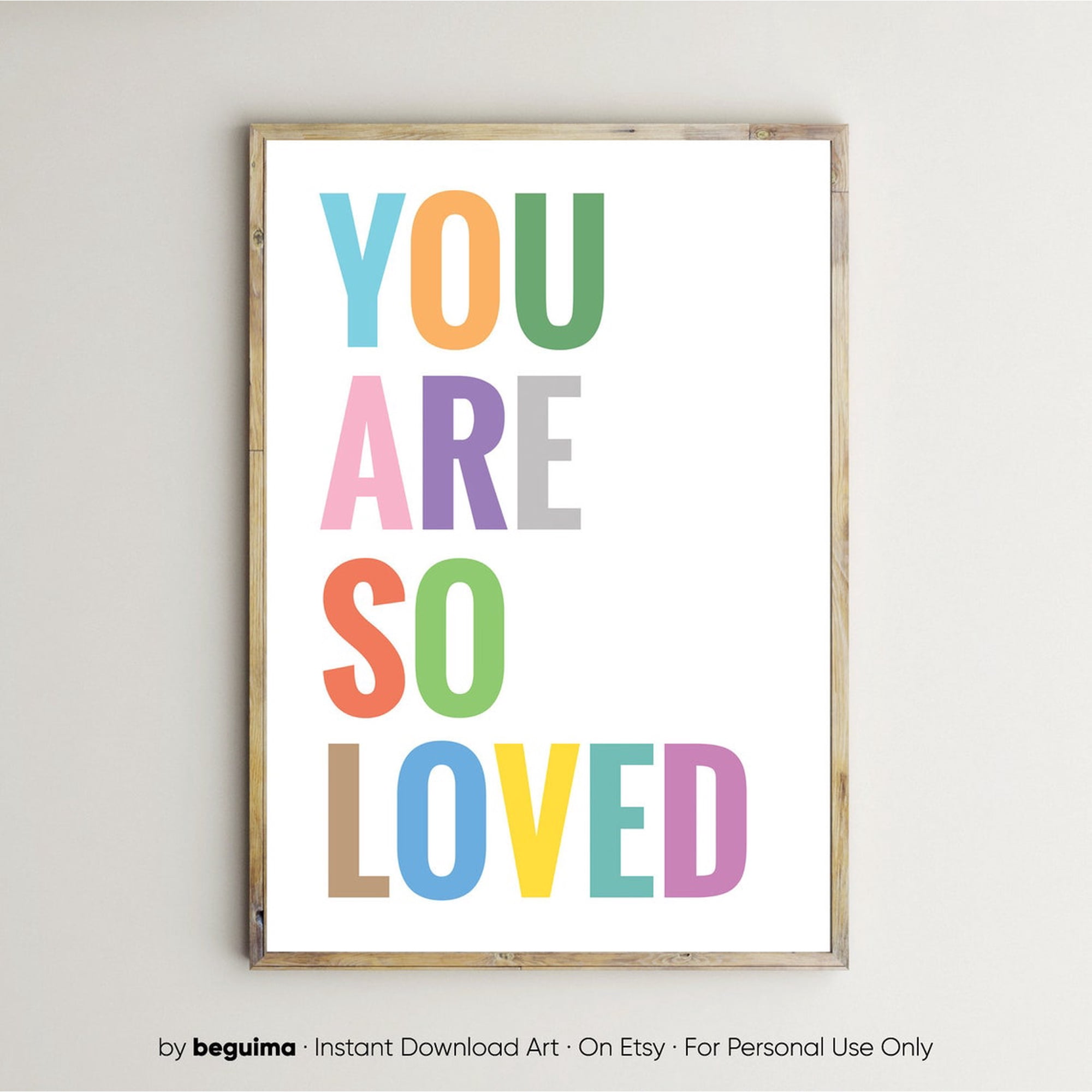 You Are So Loved Nursery Wall Art Toddler Prints Quotes For Classroom Decors Baby Room Children Playroom Sign