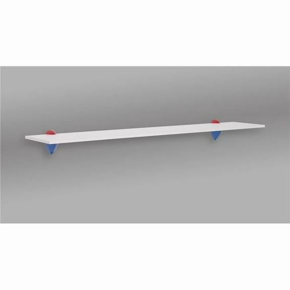 Wallscapes HSJKIT736BLRD 36 in. Jazzy Shelf, White, Blue & Red