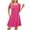 Hot Pink, variant on Summer Dresses for Women 2025 Fashion Pocket Dress Short Sleeve Solid Color Casual