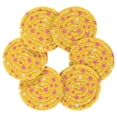thumbnail image 7 of Yayeee 6 PCS Drink Coasters with Holder Set Woven Absorbent Round Tabletop Hot Pad, Pink Stars, 7 of 7