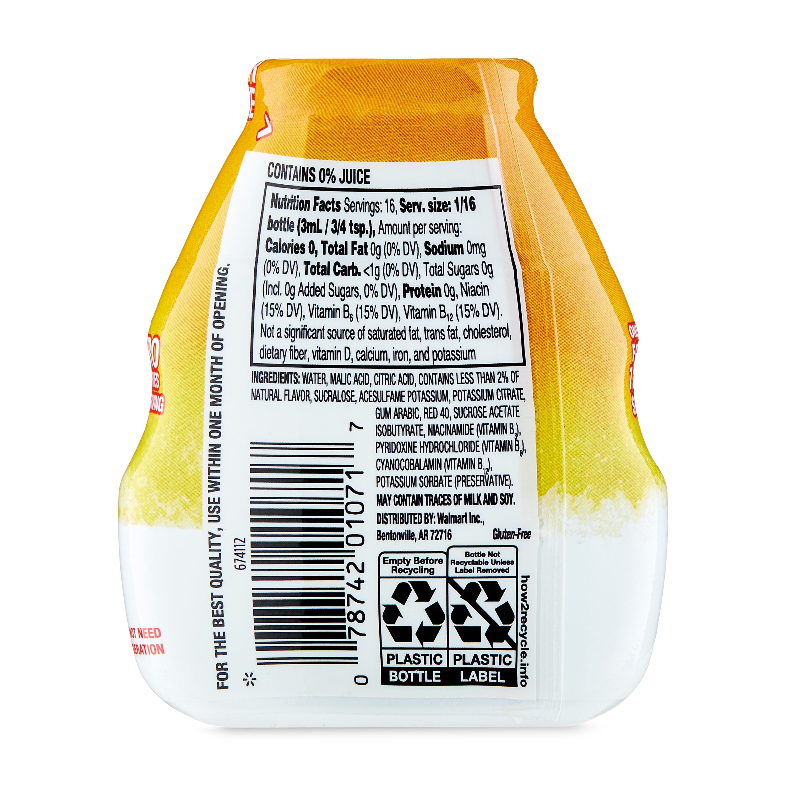 (3 pack) Great Value Fruit Punch Drink Enhancer, 1.62 fl oz
