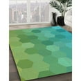 thumbnail image 3 of Ahgly Company Machine Washable Indoor Rectangle Transitional Lime Mint Green Area Rugs, 5' x 7', 3 of 7