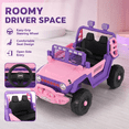 thumbnail image 4 of FUPOJH 12V Kids Electric Car,2 Seater Kids Ride on Car with Remote,Bluetooth,Swing and Sport Mode,4mph,Dual Motors,Ages 1-8，Pink, 4 of 10