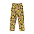 thumbnail image 4 of Goofa Tulips Flowers Printed Soft Pajama Pants for Men, Wide Leg Comfy Casual Lounge Yoga Pants-Small, 4 of 9