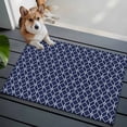 thumbnail image 3 of Navy Blue Geometric Entryway Rug 2'x3'&nbsp; Non Slip Front Door Mats, Modern Abstract Blocks Lines Entrance Rugs Indoor Outdoor Carpet, Washable Floor Mats Small Area Rug for Bedroom Kitchen, 3 of 8