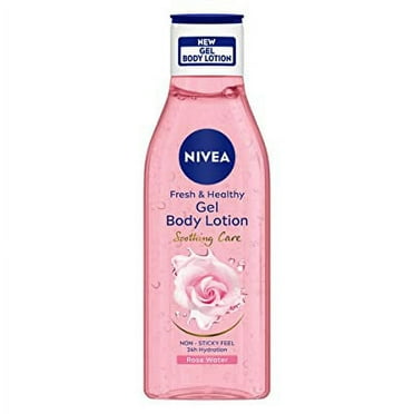 NIVEA Rose Water Gel Body lotion, Soothing Care for 24H hydration, Non-Sticky & fast absorbing Body lotion for fresh and healthy skin, 200 ml