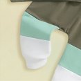 thumbnail image 5 of TOWED22 Toddler Baby Boy Outfits Long Sleeve Contrast Color Sweatshirt Pants Autumn Winter Clothes Set,Green,18-24 M, 5 of 6