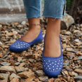 thumbnail image 2 of oqasdz Womens Casual Shoes Flat Shoes with Glitter Rhinestones Elegant Round Toe Low Heel Comfortable Everyday Style for Daily Wear Summer Outdoor, 2 of 5