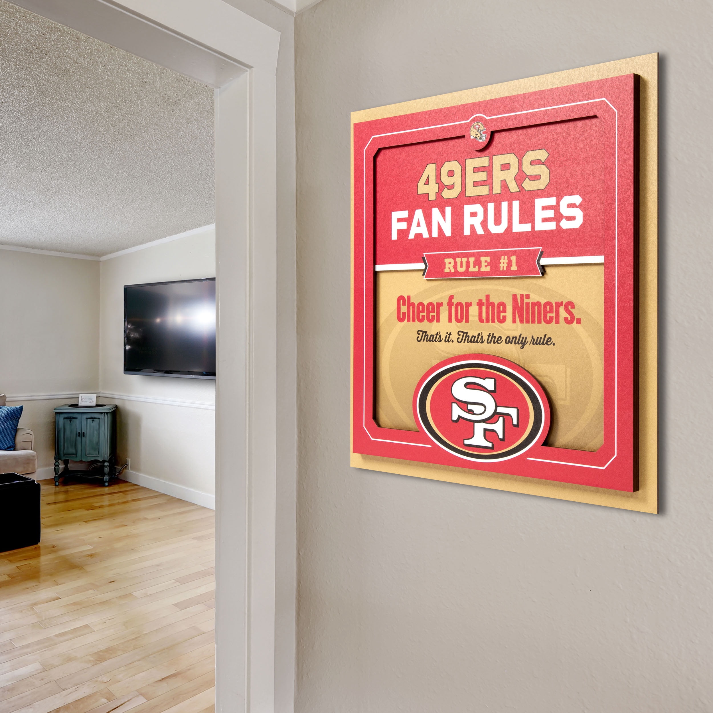 YouTheFan NFL San Francisco 49ers Fan Rules 3D Wall Art