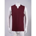 thumbnail image 2 of Manyakai Mens Sleeveless Tank Tops Undershirt Ribbed Knit Gym Workout Muscle Tees Shirt Performance Burgundy XL, 2 of 6