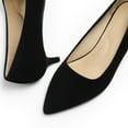 thumbnail image 2 of BURUDANI Womens Low Heel Stiletto Pump Shoes Round Toe Slip On Dress Work Party Shoes, 2 of 9