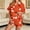 Orange, variant on Summer Sales Womens Pajama Sets Satin Fall Pumpkin Print Short Sleeve Button Loungewear Halloween Pajama Sets for Women 2 Piece