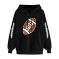 thumbnail image 2 of Uoodti Long Sleeve for Women Football SweatShirts Hoodie Graphic Print Tops with Pocket Casual Fall Gift Winter Fashion Clothes, 2 of 3