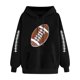 thumbnail image 2 of Heisall Womens Hoodies Rugby Print Pocket Drop Shoulder Long Sleeve Tops Fashion Casual Pullover Hooded Sweatshirts, 2 of 3