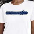 thumbnail image 3 of Women's Starter White Tampa Bay Lightning Team Stripe T-Shirt, 3 of 3