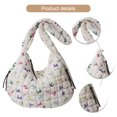 thumbnail image 1 of Crescent Bag Bolso Hombro Acolchado Mujer Bowknot Nylon para El Viajes Compras, 1 of 9